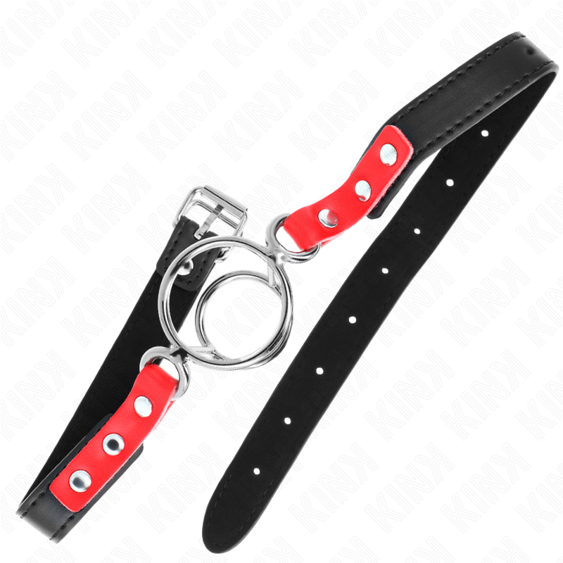 Mordaza KINK con Múltiples Anillos O - Rojo 38x56 cm