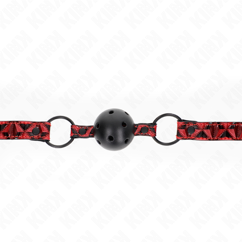 KINK Ball Gag Patrón Diamante 4.5 cm - Correa Ajustable 42-60 cm