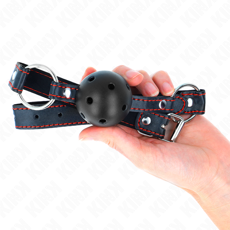 Kink Ball Gag Model 2 - Silicona Negra 65x2.5 cm