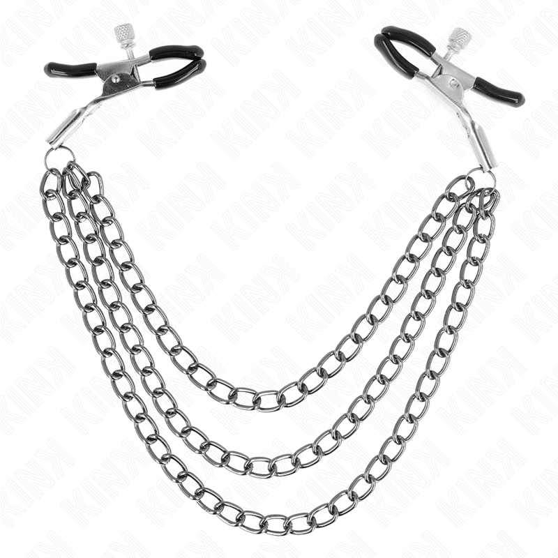 Pinzas Pezones Triple Cadena Kink - Control de Presión Ajustable