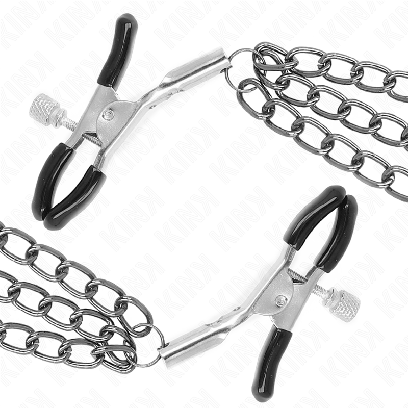 Pinzas Pezones Triple Cadena Kink - Control de Presión Ajustable