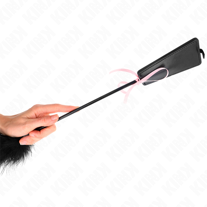 Plumero Tickle Feathers con Lazo Rosa - 49 cm | Kink Impact & Touch