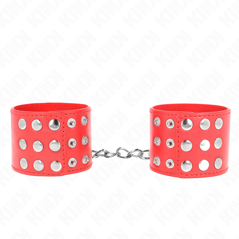 Kink Wrist Restraints Ajustables con Cierre de Presión - Rojo 19-24 cm