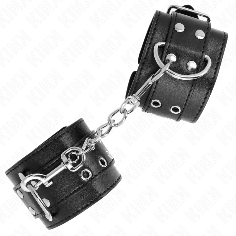 Esposas de Muñeca KINK Doble Hebilla Ajustables Negro 19-26 cm