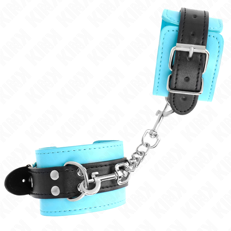 Kink Wrist Restraints - Esposas de Muñeca Azul con Forro de Vellón Ajustables