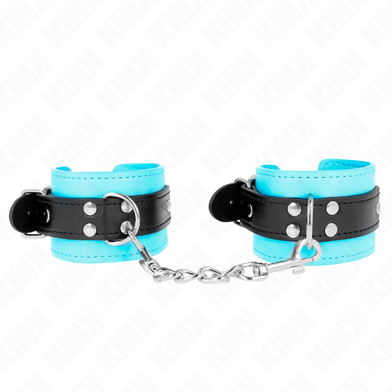 Kink Wrist Restraints - Esposas de Muñeca Azul con Forro de Vellón Ajustables