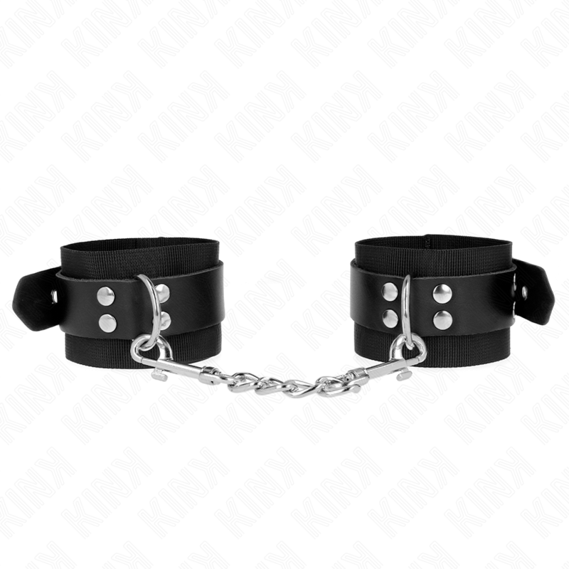 Esposas de Nylon Ajustables KINK - Negro con Anillas en D