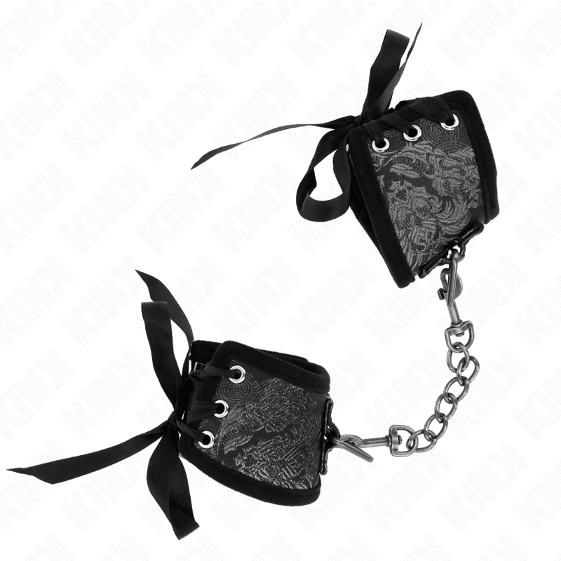 Kink Scandal Wrist Restraints - Esposas de Encaje Negro 24.5 cm