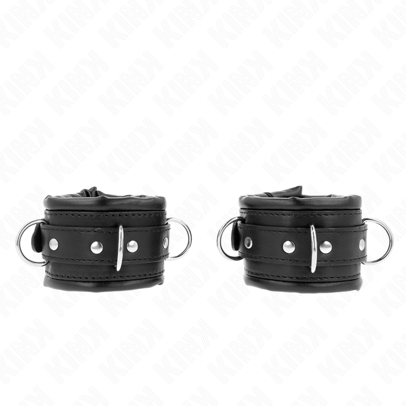 Kink Heavy Wrist Restraints - Puños Ajustables con Forro de Peluche Negro