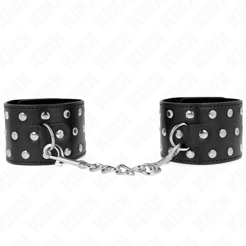 KINK Punk Wrist Restraints - Esposas Ajustables de Metal 19-24 cm