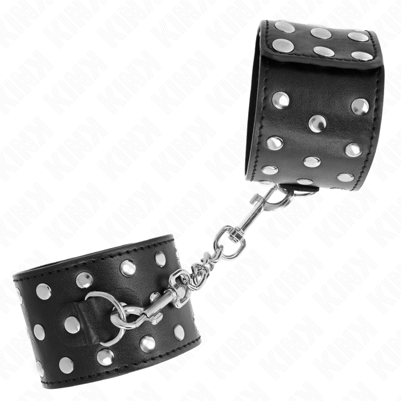 KINK Punk Wrist Restraints - Esposas Ajustables de Metal 19-24 cm