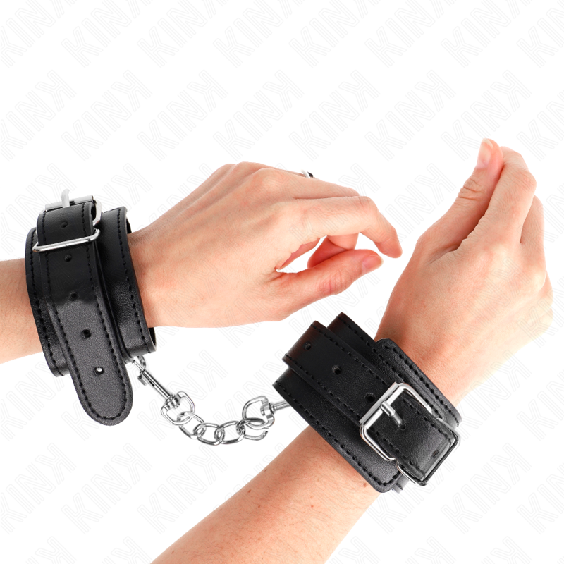 Kink Thin Wrist Restraints Black Ajustables 21-33 cm