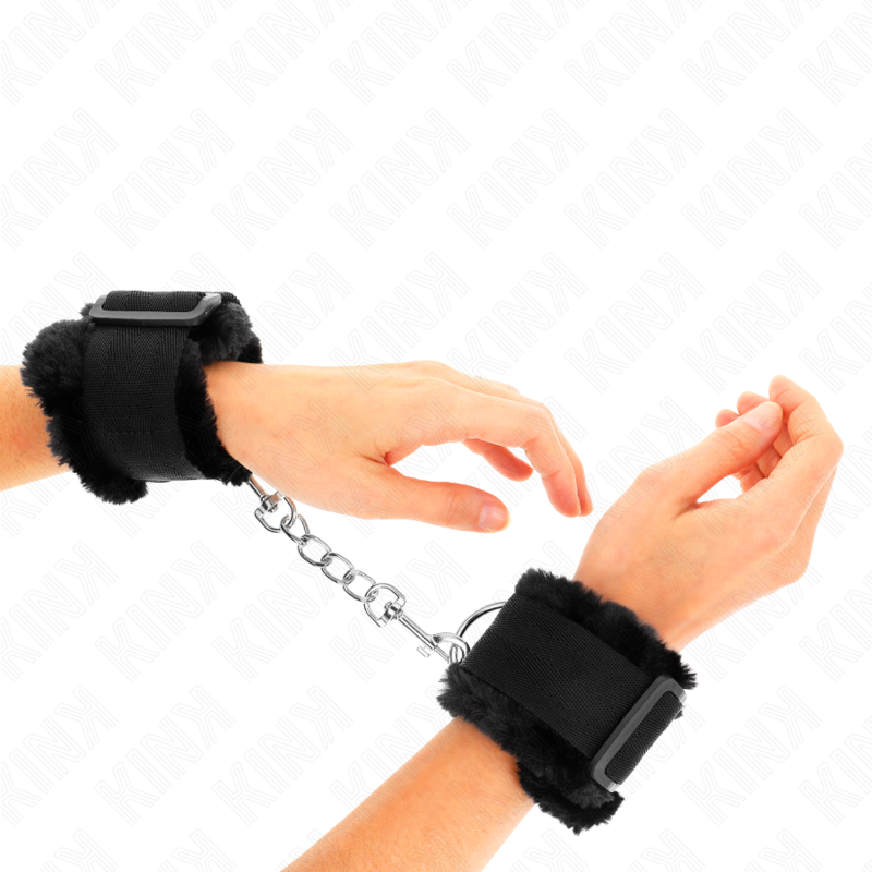 Kink Furry Lined Wrist Restraints - Esposas Ajustables con Forro de Piel Sintética