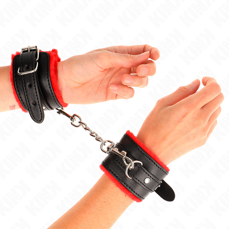 Esposas de Muñeca Premium Kink con Forro de Piel - Ajustables 17-29 cm