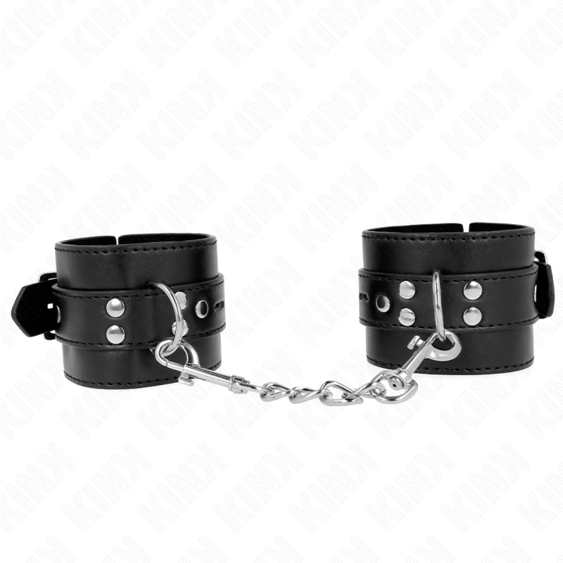 Kink Wrist Restraints Ajustables Negro con Cierre de Candado