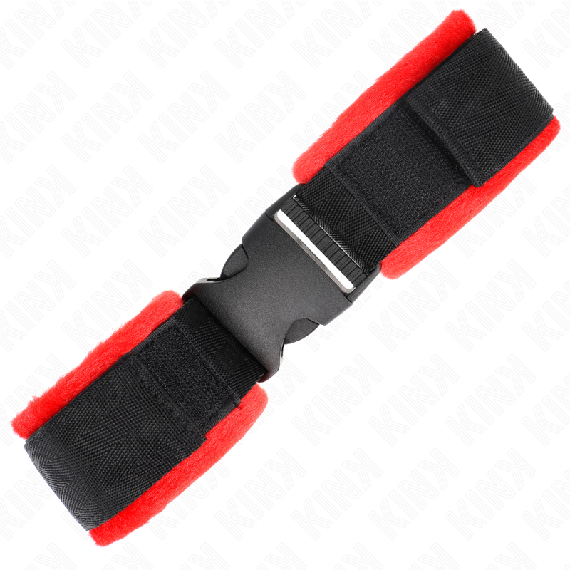 Kink Nylon Bind Hook & Loop Wrist Restraints Black - Ajustables 25-35 cm
