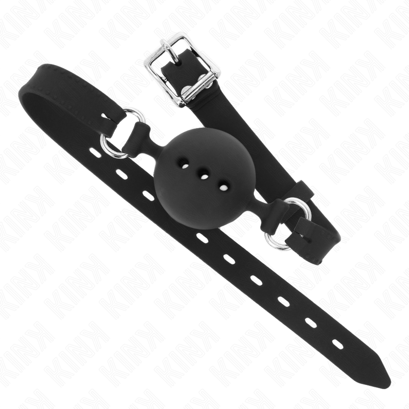 KINK Full Silicone Gag 55cm - Bola 4.5cm Ajustable 35-51cm Negro