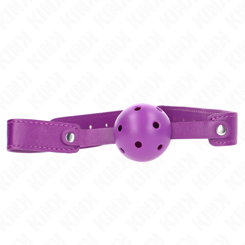 Kink Purple Breathable Ball Gag 4.5 cm - Mordaza de Bola Perforada