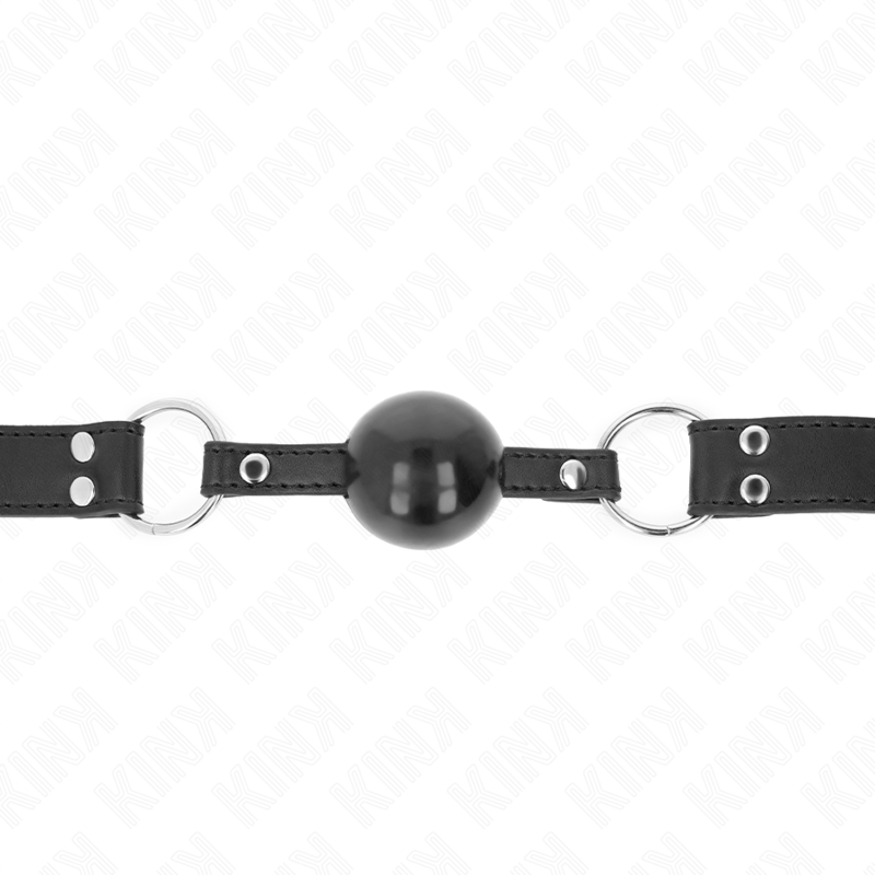 Mordaza de Bola Ajustable KINK 4 cm - Correa de Cuero Sintético 42-58 cm