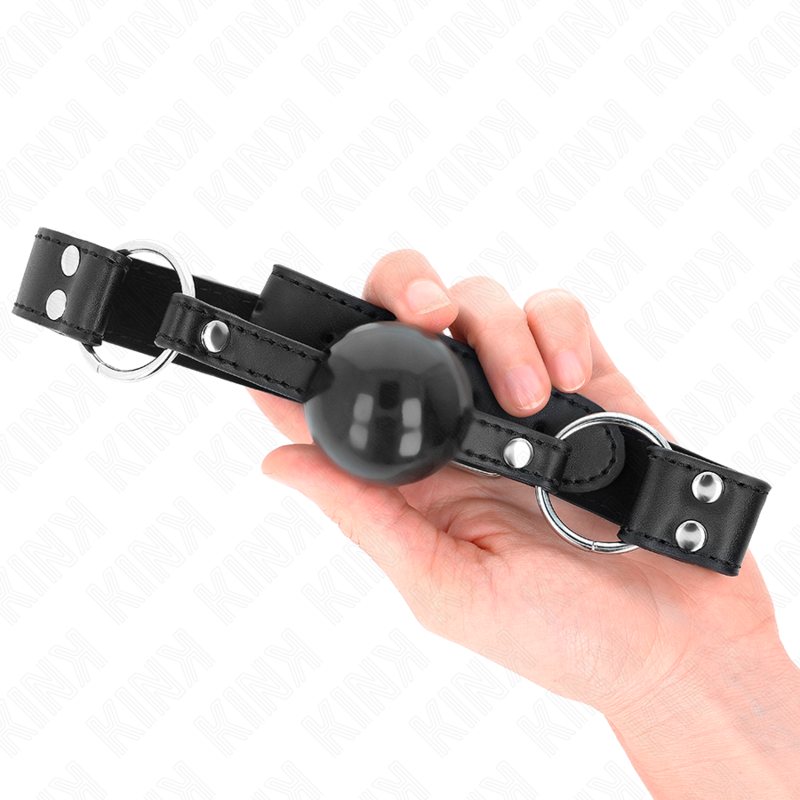 Mordaza de Bola Ajustable KINK 4 cm - Correa de Cuero Sintético 42-58 cm