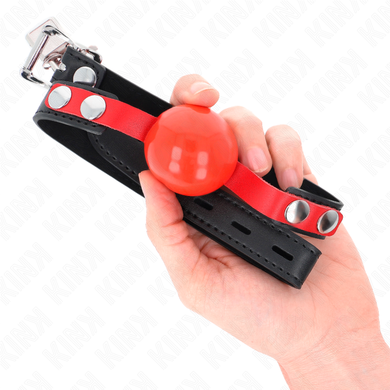 KINK Ball Gag TPE Suave 4cm - Mordaza Ajustable BDSM 37-52cm