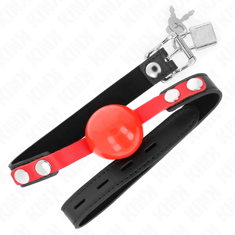KINK Ball Gag TPE Suave 4cm - Mordaza Ajustable BDSM 37-52cm