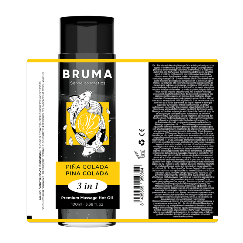 Bruma Premium Massage Hot Oil Piña Colada 3 en 1 - 100 ml