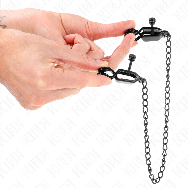 Kink Flat Chain Nipple Clamps - Pinzas para Pezones con Cadena 30 cm