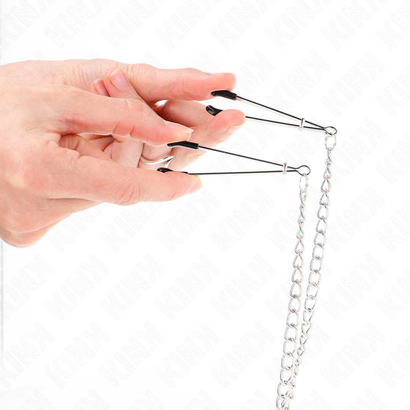 Kink Triple Nipple and Clit Clamps with Chain - Estimulador Ajustable