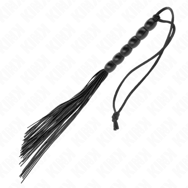 KINK Mini Látigo Silicona 6 Bolas Negro 26 cm - Accesorio SM Ergonómico