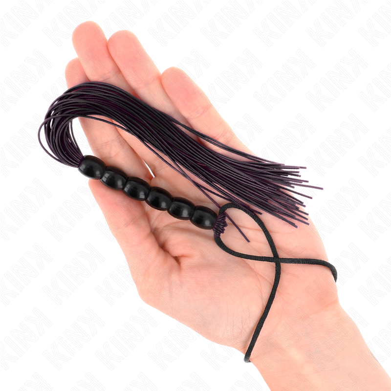 KINK Mini Látigo Silicona 6 Bolas Negro 26 cm - Accesorio SM Ergonómico
