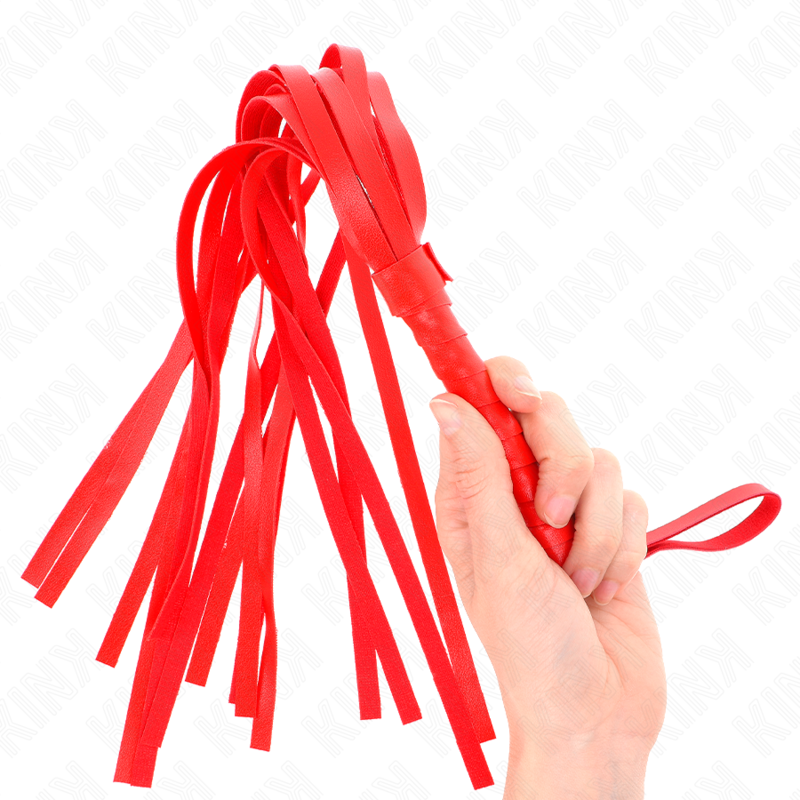 KINK Simple Red Whip 45 cm - Látigo BDSM de Control