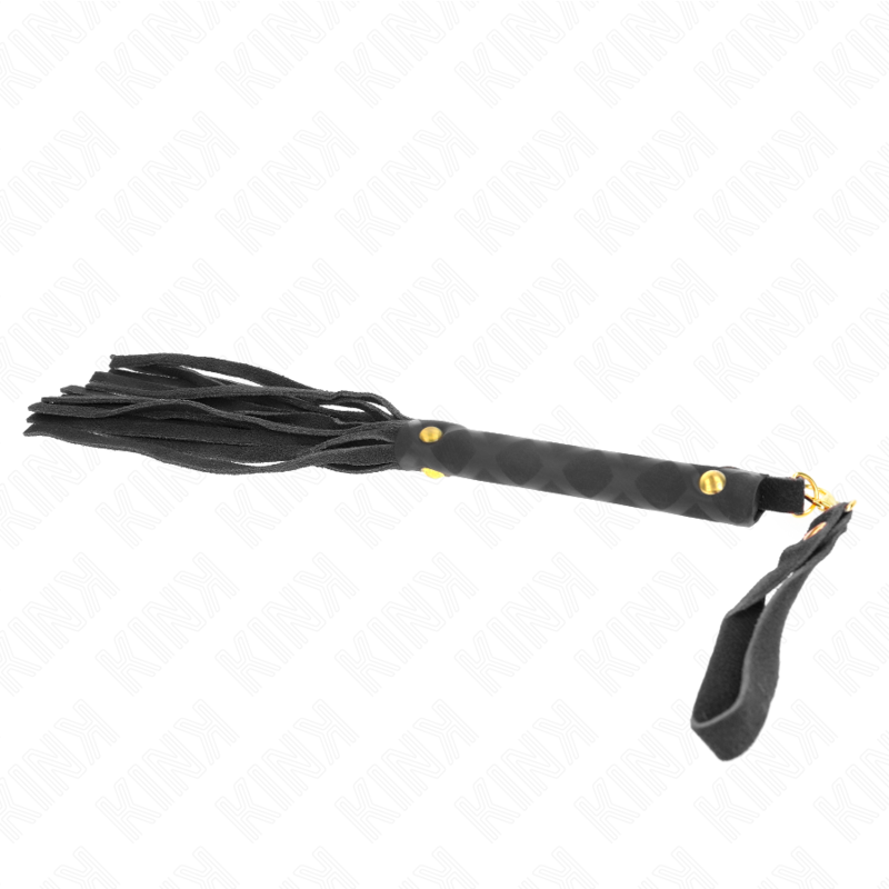 Kink Black Suede Mini Whip 30cm - Látigo Sensorial Compacto