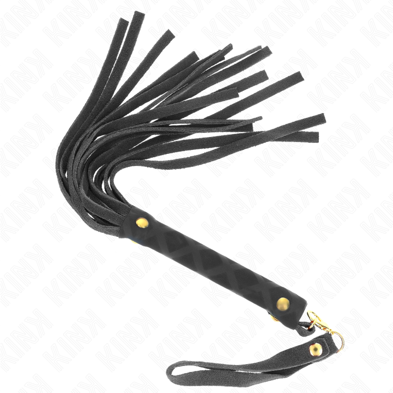 Kink Black Suede Mini Whip 30cm - Látigo Sensorial Compacto
