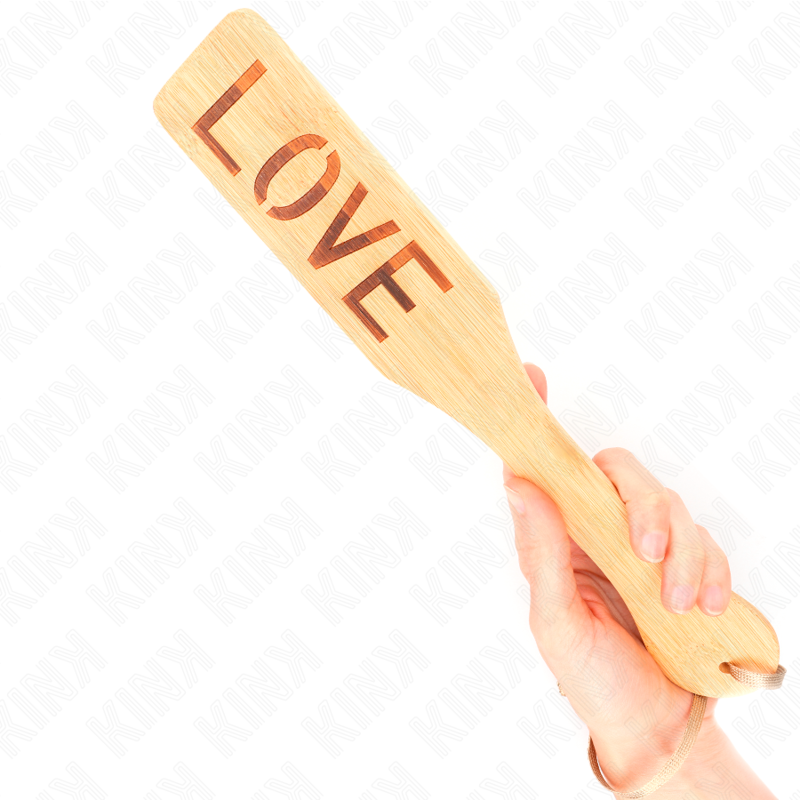Pala de Bambú Natural LOVE 32 cm - Kink Impact & Touch