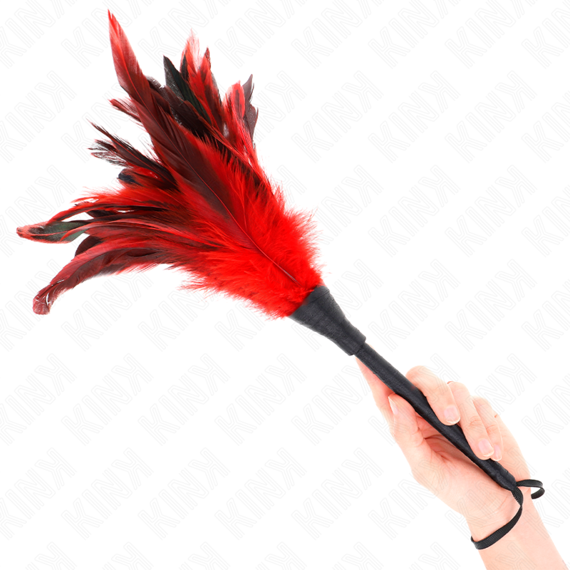 Plumeau Cuerno Rojo KINK - Estimulación Sensorial 36 cm