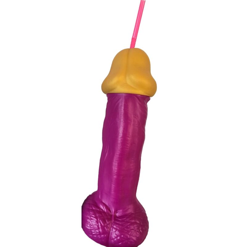 Diablo Picante Fuchsia Plastic Penis Glass