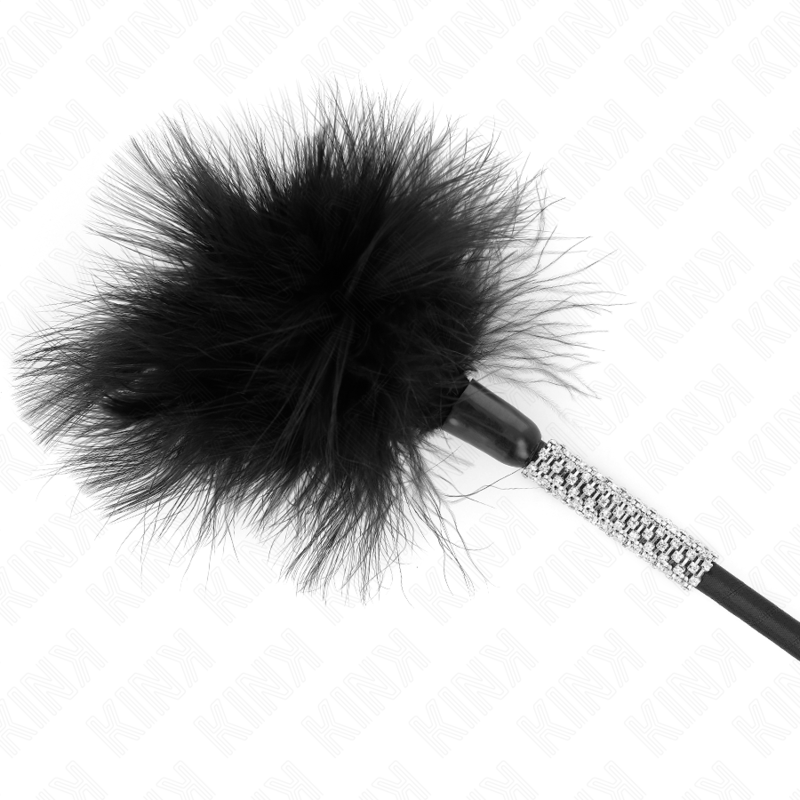 Kink Tickle Feathers - Plumero de Caricias con Mango de Strass 50 cm