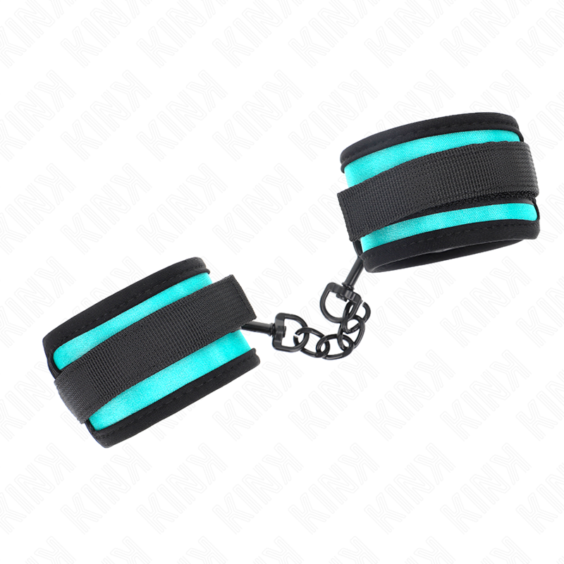 Kink Hook and Loop Nylon Bind Wrist Restraints Ajustables Negro-Azul