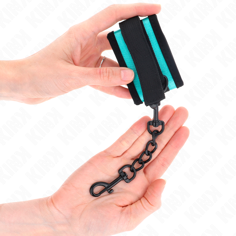 Kink Hook and Loop Nylon Bind Wrist Restraints Ajustables Negro-Azul