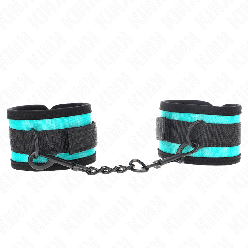 Kink Hook and Loop Nylon Bind Wrist Restraints Ajustables Negro-Azul