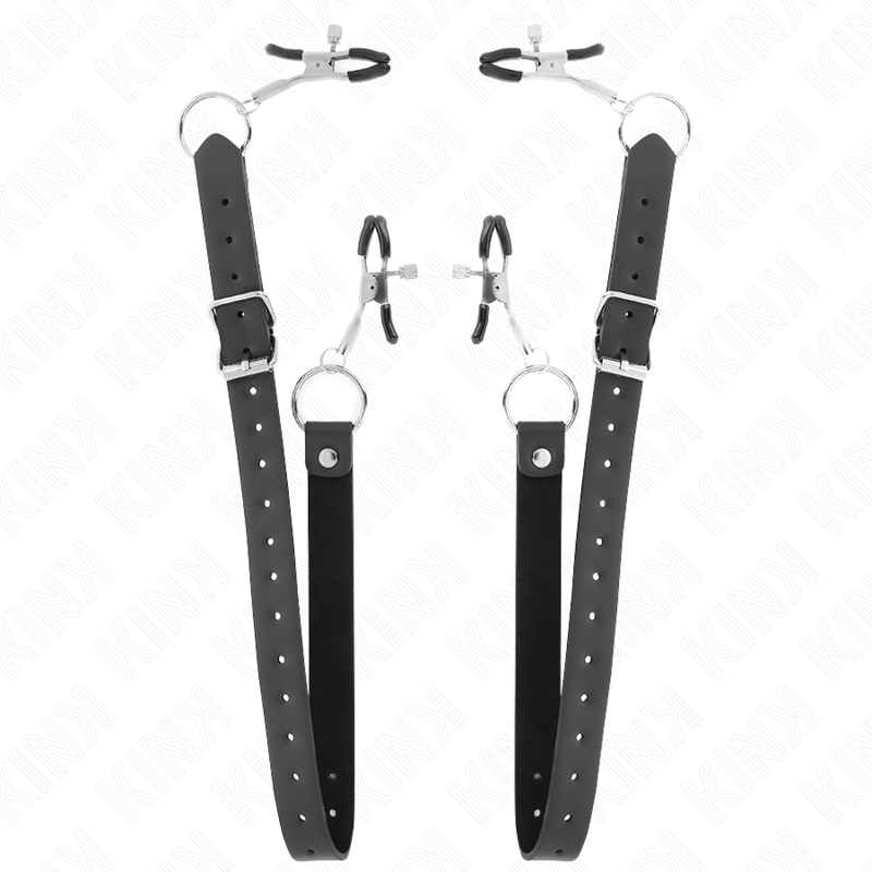 Kink 4 Pinzas Ajustables para Pezones y Clítoris con Cadena Dorada