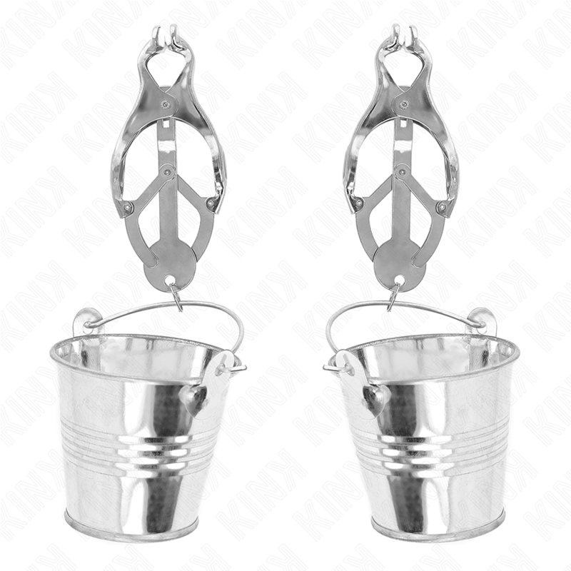 Pinzas para Pezones Japonesas Kink con Cubos Plateados - Ajuste Precisión