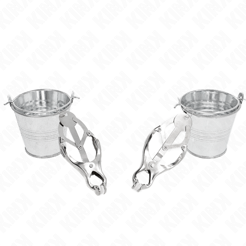 Pinzas para Pezones Japonesas Kink con Cubos Plateados - Ajuste Precisión