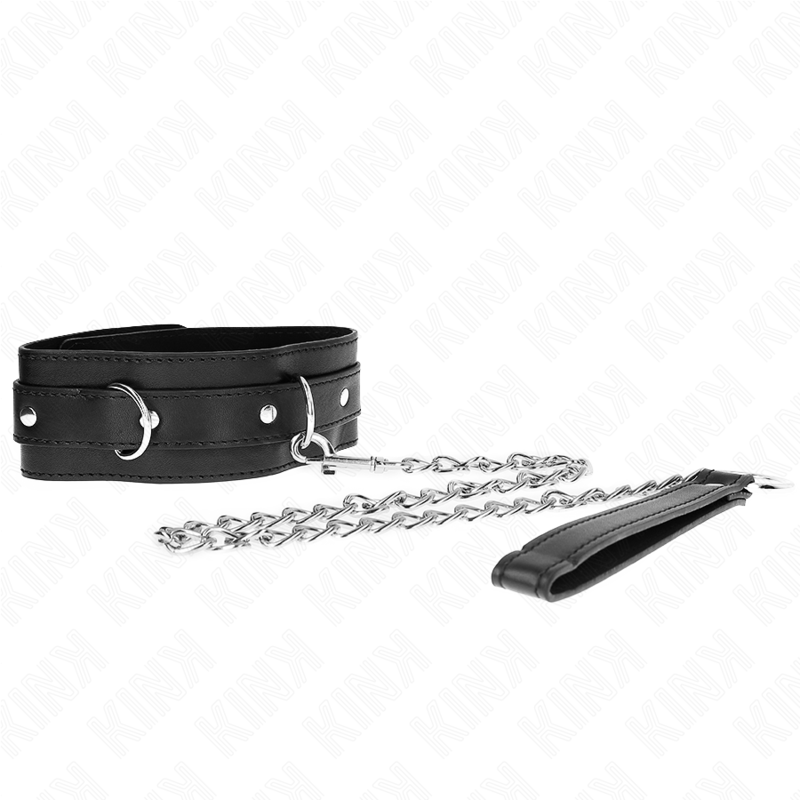 Collar KINK con Correa y Cinturón Negro 65 cm - Control y Sumisión