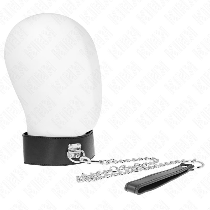 Collar KINK Basic Model con Correa 65 cm - Cuero y Metal