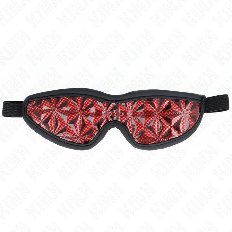 KINK Red Diamond Pattern Headband - Antifaz BDSM 20.5 x 6 cm
