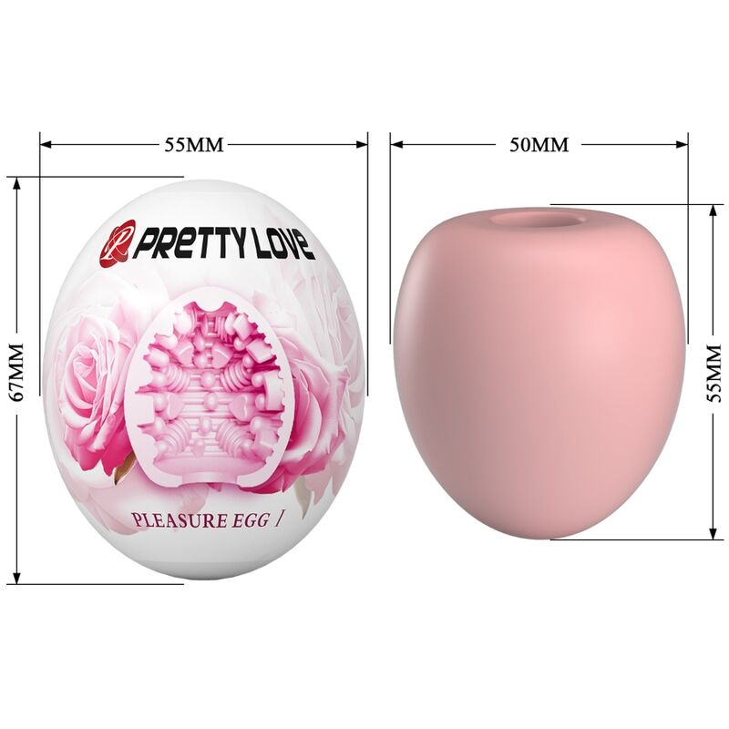 Pretty Love Male Masturbator Egg Pink - Estimulador Discreto