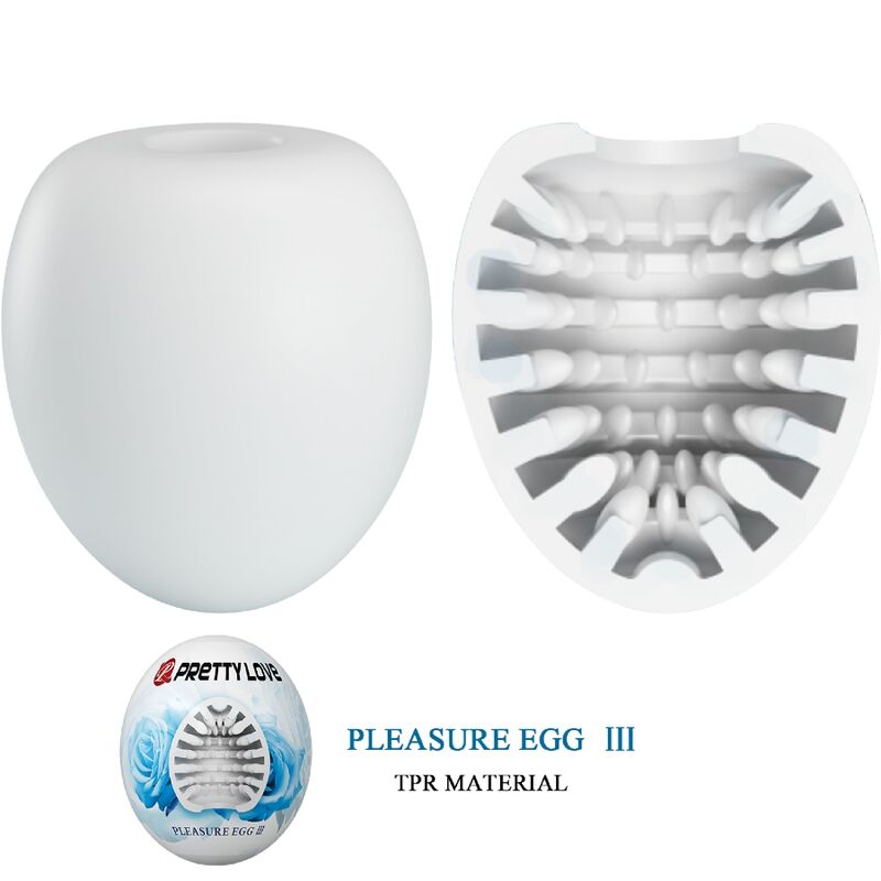 Pretty Love Male Masturbator Egg White