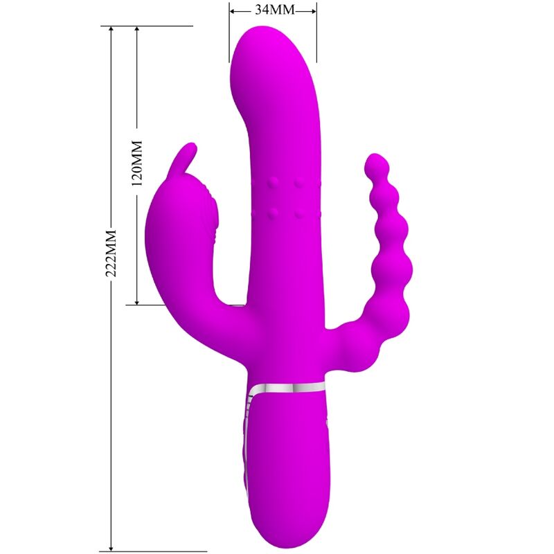Pretty Love Cammy Triple Vibrator Multifunction 4 en 1 Rosa